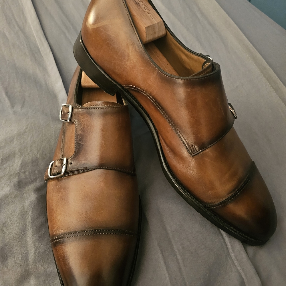 Carlos Santos double monk straps. Size 11½